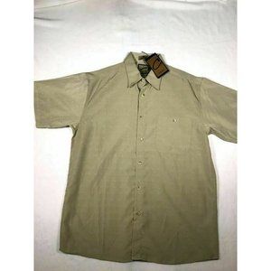 Corleoni Men's Skin 100% Polyester Short Sleeve Collared Casual Shirt Size M